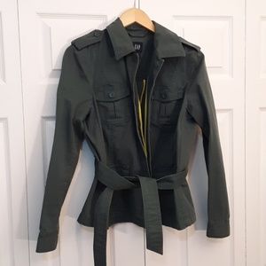 Gap army green cargo jacket sz L